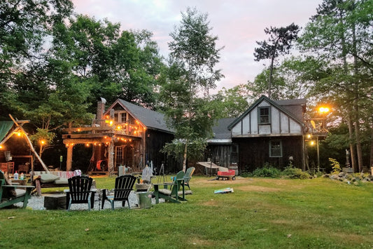 Velstelt hage med grønn plen