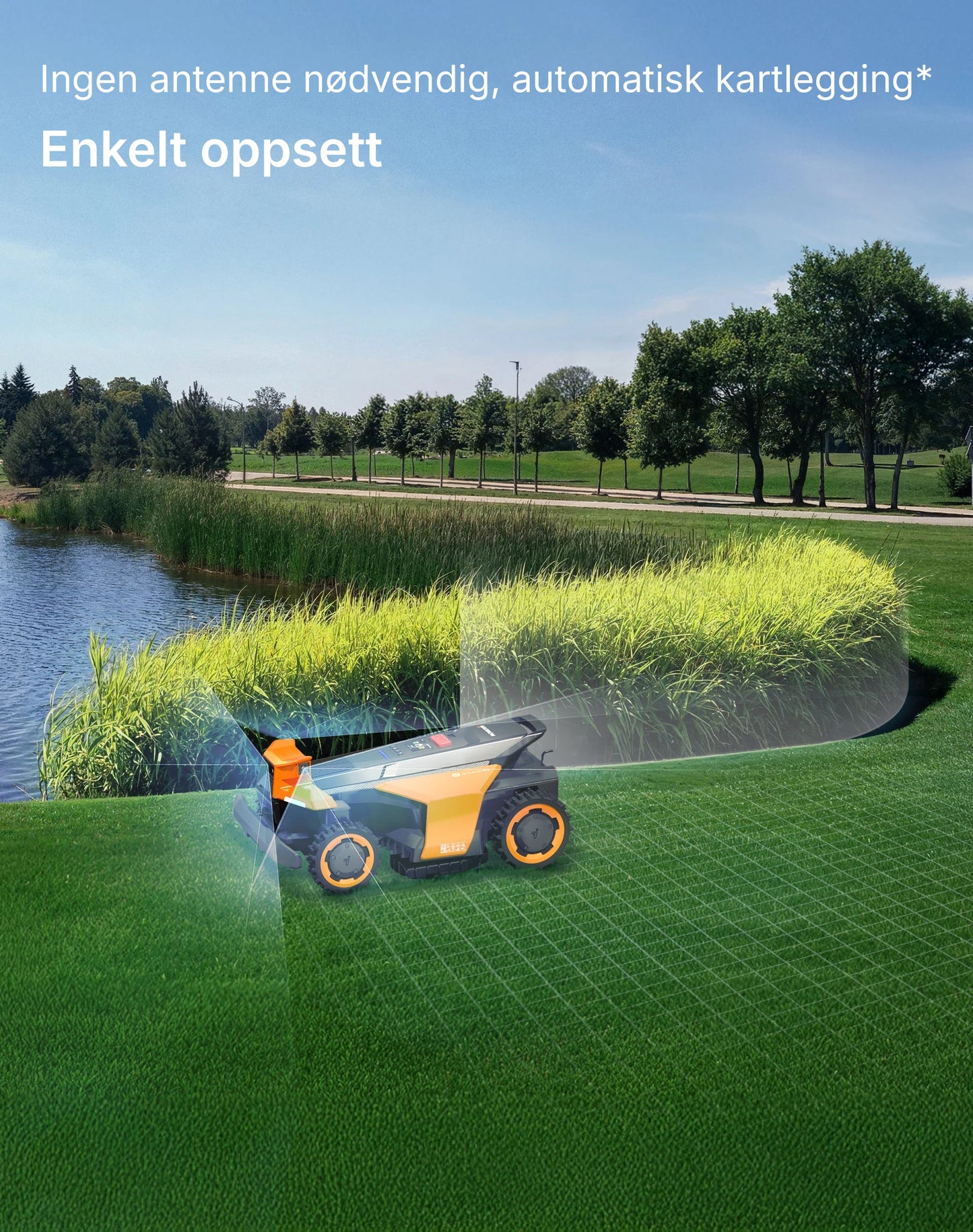 Segway Navimow Terranox i drift på stort grøntområde