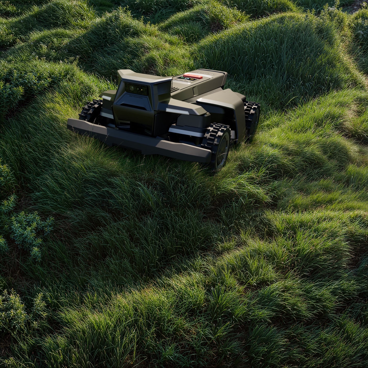 Navimow X420E klipper kupert terreng med høyt gress