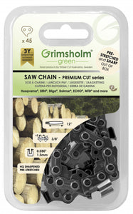 Sagkjede 12" 3/8" 45 DL Grimsholm Premium Cut 0,050"/1,3 mm