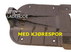 Ladeplate med kjørespor uten ladehode